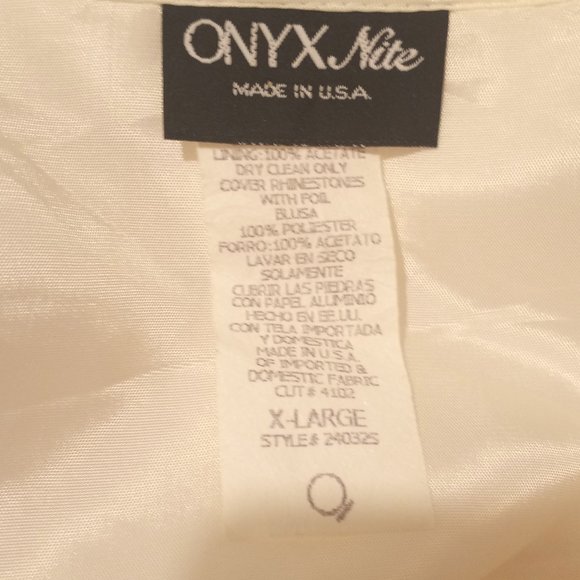 Women's XL Onyx Nite Vintage Glossy Front Wrap Shirt - Picture 9 of 17